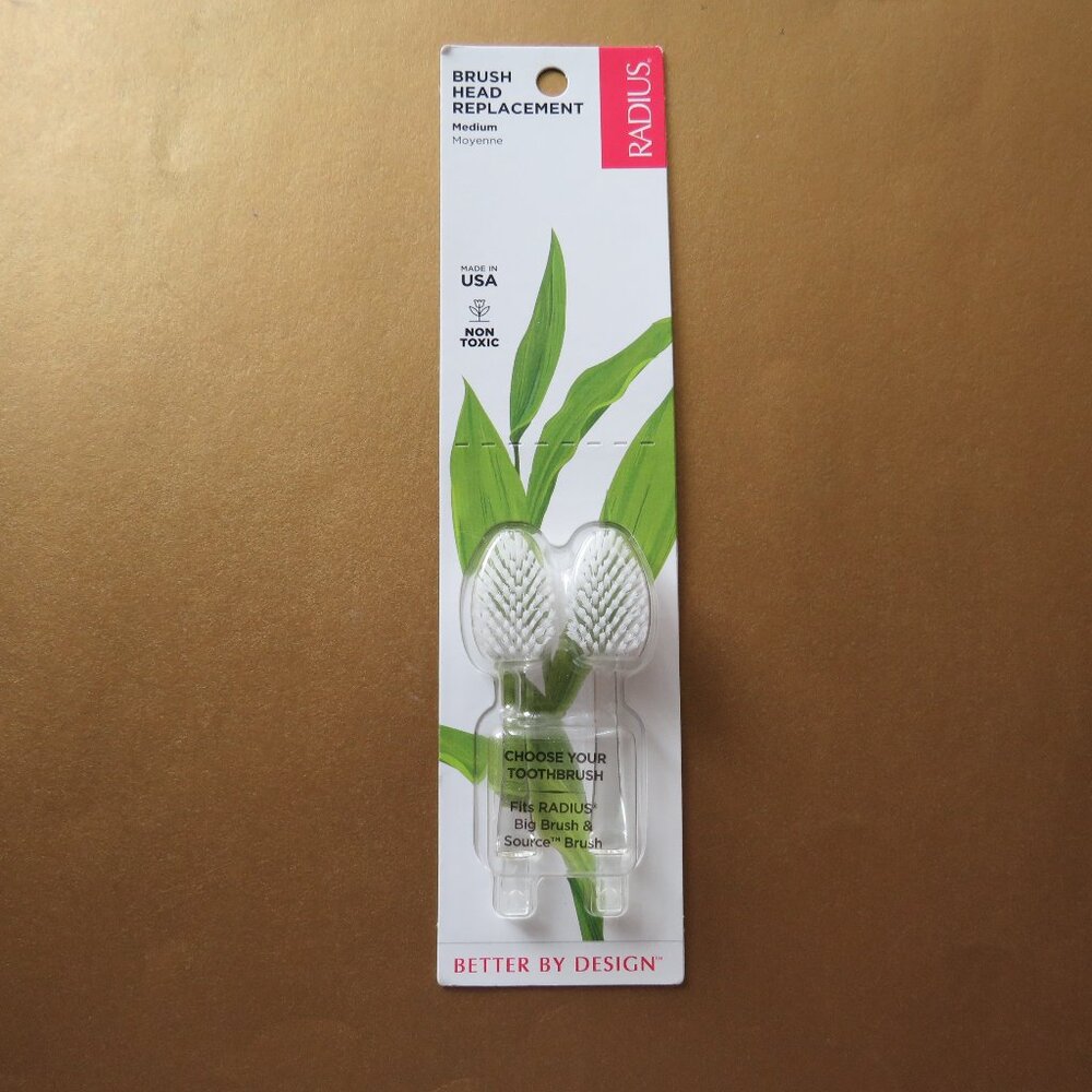 New Radius Brush Head Replacements Medium